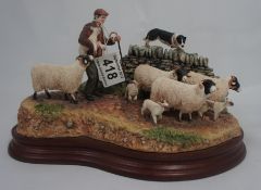 Border Fine Arts Figure Group, Off the Fell B1040, Limited Edition 212/750, Impressed Hans to