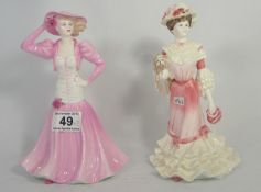Coalport Figure from the Ladies of Fashion Series Summer Romance and Golden Age Series Figure