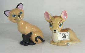 Wade blow up figures from Walt Disney Series Scamp and Siamese Cat (2)