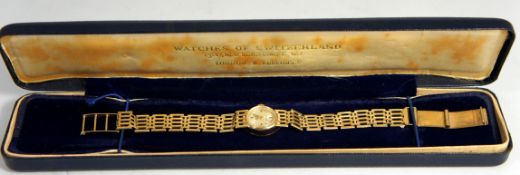 Ladies 9ct Gold Watch and Bracelet, 1960's 21 Jewels, Total Weight 17g, Wind Up Mechanism, Working