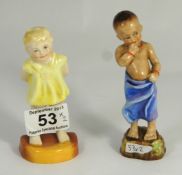 Royal Worcester Figures Tommy 2913 and Burmah 3068 (2)