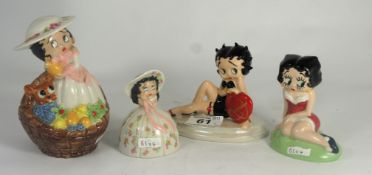 Wade Betty Boop Figures Betty Seated, Springtime, Southern Bell and Valentine all Boxed (4)