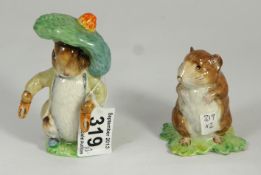 Beatrix Potter Figures Benjamin Bunny BP2 (nip to ear) and Timmy Willie from Johnny Town Mouse
