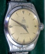 Rolex Tudor Royale Stainless Steel Presentation Marks to Rear complete with Rolex Button Strap,