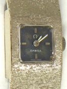 Omega Ladies 18ct White Gold Mechanical Wind Wrist Watch, Total Weight 43.4g, Working