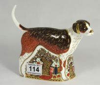 Royal Crown Derby Paperweight Foxhound, Boxed