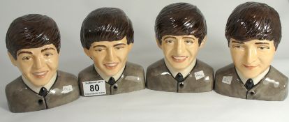 Peggy Davies set of 4 Limited Edition Busts of the Beatles, Number 64 of 500 (4)