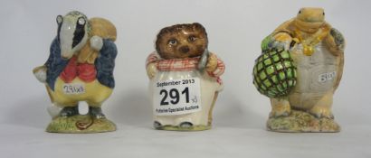 Beatrix Potter Figures Tommy Brock, Mrs Tiggywinkle and Mr Alderman Plotonomy all BP3b (3)