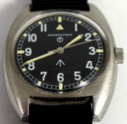 Hamilton Military Issue Wrist Watch, Mechanical Wind, Issue Date 1975, Working