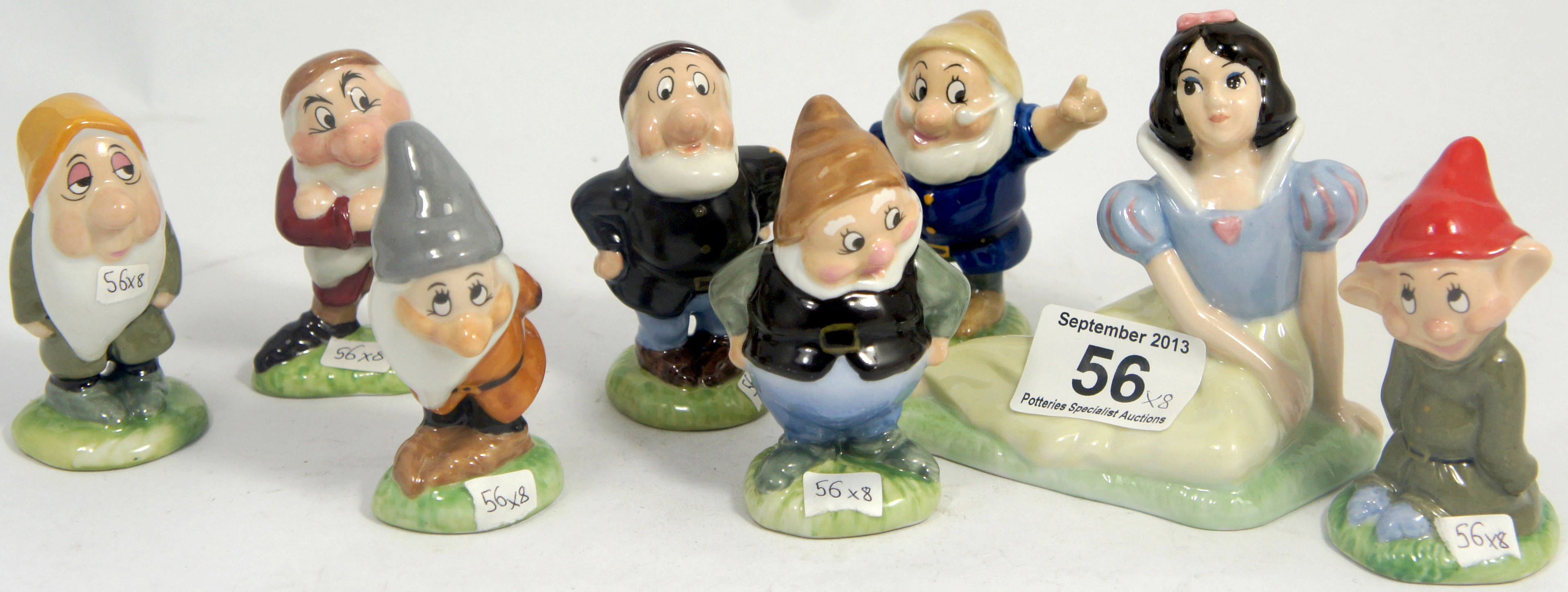 Wade set of Snow White and Severn Dwarfs from Walt Disney Collection, second version  (8)