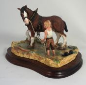 Border Fine Arts Figure Group, Cooling his Heels, Limited Edition 489/1500, Impressed Harding to