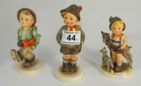 Goebel Figures Globe Trotter and two other Boy Figures (3)
