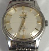 Omega Automatic Chronometer Constellation Wrist Watch, 1950's Pie Pan Dial, Stainless Steel,