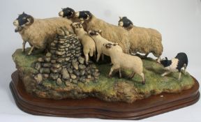 Border Fine Arts Figure Group, Gathering The Strays, Limited Edition 788/2500, Impressed Ayres to