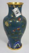 Chinese 19th Century Cloissoine vase , good quality with Artists signature to base, height 26cm