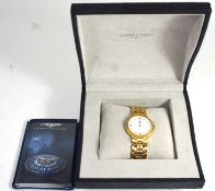 Longines Gold Plated Quartz Movement, Boxed with Papers