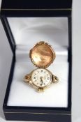 Rotary 9ct Gold Ring Watch, Total Weight 10.9g, Working