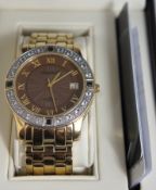 Ingersol Gold Plated Gents Wrist Watch, Quartz Movement, Boxed Papers and Spare Links Working
