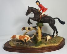 Border Fine Arts Large Figure Group, Hunting Scene, Limited Edition 189/500, Impressed Anne Wall