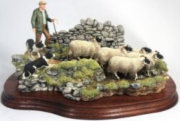 Border Fine Arts Figure Group, The Crossing B0013, Limited Edition 702/1750, Impressed Ayres to