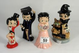 Wade Betty Boop Figures to include Betty Graduate, Rose, Halloween Trick or Treat and Ringmaster