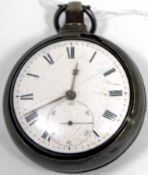 Early 19th Century Silver double cased fusee pocket watch by William Palmer of Worcester (