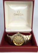 Omega Electronic F300HZ Seamaster Chronometer Wrist Watch, Gold Plated with Omega Box and Spare