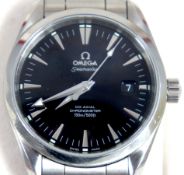Omega Seamaster Co Axl Chronometer Stainless Steel Automatic Movement with Box and Papers, Working