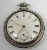 Early 19th Century Silver double cased fusee pocket watch by F Dillon from Kidsgrove, Stoke on Trent