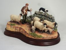 Border Fine Arts Figure Group, Off the Fell B1040, Limited Edition 329/750, Impressed Hans to