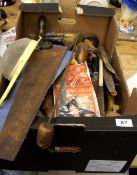 A collection of various old woodwork tools