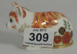 Royal Crown Derby Paperweight, Collectors Guild Kitten Spice