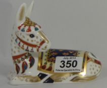 Royal Crown Derby Paperweight Donkey, boxed