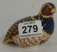 Royal Crown Derby Paperweight Partridge, Boxed