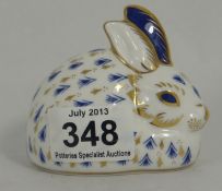 Royal Crown Derby Paperweight Rabbit , boxed