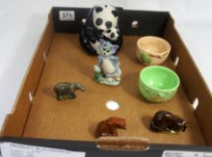A collection of wade items to include; panda bear and cub money box, figure Tom from Tom & Jerry,