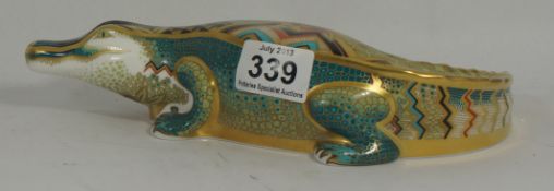 Royal Crown Derby Paperweight Alligator , boxed