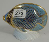 Royal Crown Derby Paperweight Tropical Fish, Boxed
