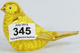 Royal Crown Derby Paperweight Canary, boxed