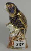Royal Crown Derby Paperweight Bronze Winged Parrot, boxed