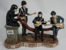 Large Legends Of Rock & Roll Figure Group of The Beatles at Hyde Park, height 26cm