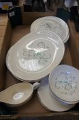 A Johnson Bros 1950's Style Dinner Service comprising Tureens, Plates, Bowls etc
