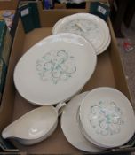 A Johnson Bros 1950's Style Dinner Service comprising Tureens, Plates, Bowls etc