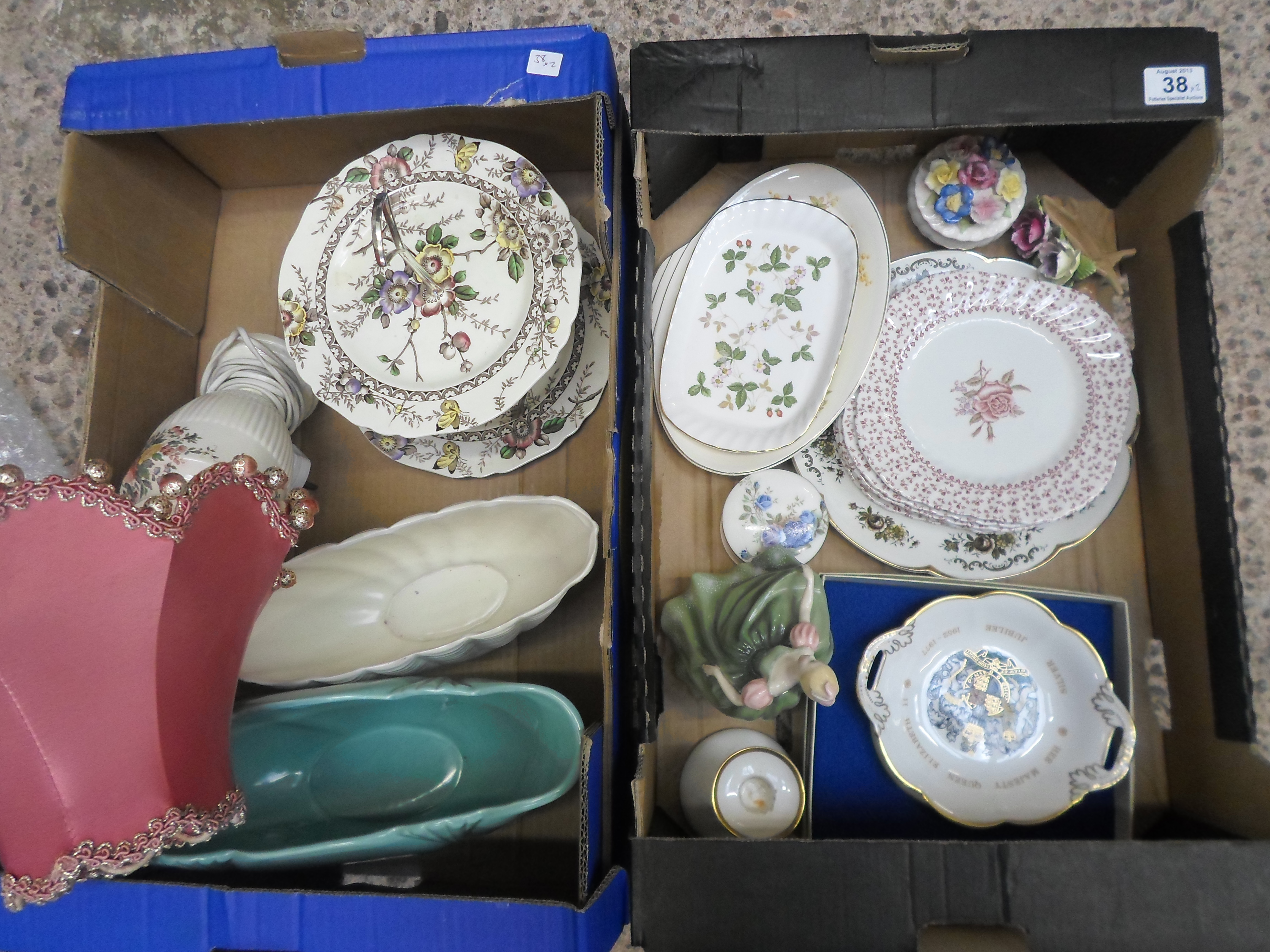 Tray of Mixed Tableware and Giftware items to include Johnson Bros Rose Bouquet, Coalport Boxed