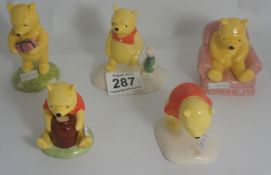 Royal Doulton Winnie The Pooh Figures to include Winnie The Pooh and the Present WP18, Pooh in the