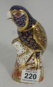 Royal Crown Derby Paperweight Bronze Winged Parrot, boxed