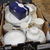 A collection of various Pottery to include Royal Doulton Etude Oval Plates, Bowls, Commemorative