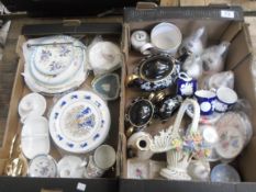 Tray comprising Spode Commemoratives , Covered Evesham Preserve Pot, Bells, Coasters, Collector