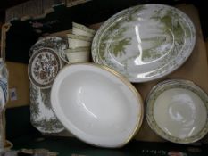 Tray lot to include Royal Doulton Concorde Gold Open Vegetable Dishes, Minton Wibledon Trio's,
