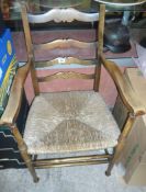 A 1950's Wicker Arm Chair